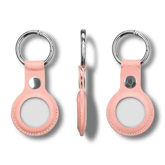 Чохол для AirTag Leather Key Ring, Pink - фото 1 Чохол для AirTag Leather Key Ring, Pink - фото 1