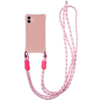Чохол TPU CrossBody with straps для Apple iPhone 12 (6.1") (Pink) - фото 1 Чохол TPU CrossBody with straps для Apple iPhone 12 (6.1") (Pink) - фото 1