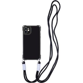 Чехол TPU CrossBody with straps для Apple iPhone 12 (6.1") (Black) - фото 1 Чехол TPU CrossBody with straps для Apple iPhone 12 (6.1") (Black) - фото 1