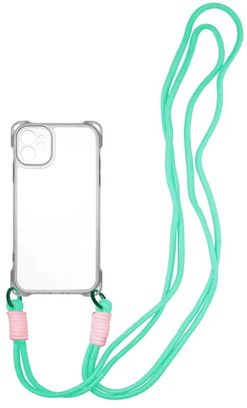 Чохол TPU CrossBody with straps для Apple iPhone 12 (6.1") (Transparent) - фото 1 Чохол TPU CrossBody with straps для Apple iPhone 12 (6.1") (Transparent) - фото 1