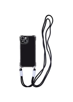 Чехол TPU CrossBody with straps для Apple iPhone 13 (6.1") (Black) - фото 1