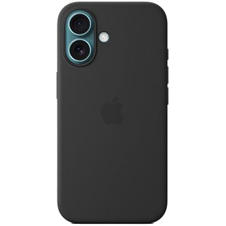 Чехол Silicone Case with MagSafe iPhone 16 plus Black copi - фото 1