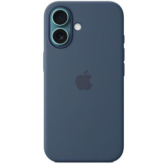 Чехол Silicone Case with MagSafe iPhone 16 plus Denim copi - фото 1