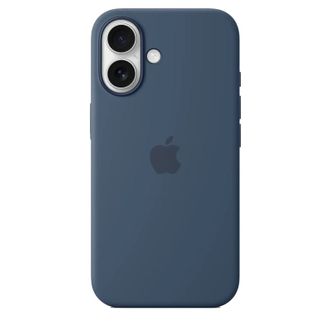 Чехол Silicone Case with MagSafe iPhone 16 plus Denim copi - фото 2