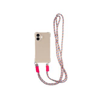 Чехол TPU CrossBody with straps для Apple iPhone 16 (6.1") (Antique White) - фото 1