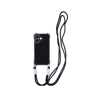 Чехол TPU CrossBody with straps для Apple iPhone 16 (6.1") (Black) - фото 1 Чехол TPU CrossBody with straps для Apple iPhone 16 (6.1") (Black) - фото 1