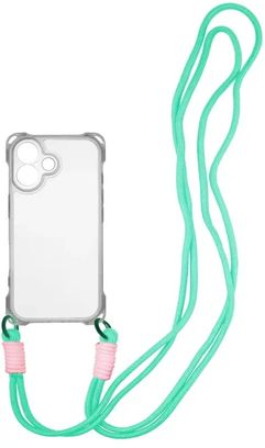 Чохол TPU CrossBody with straps для Apple iPhone 16 Plus (6.7") (Transparent) - фото 1