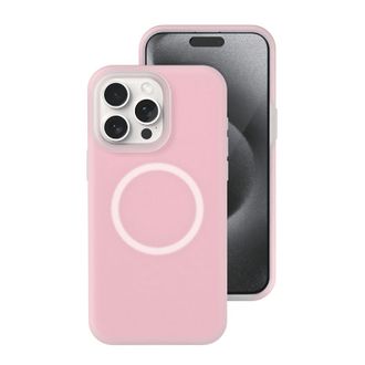 Чохол Neon Silicone Case MagSafe (iPhone 16 Pro – Light Pink) - фото 1
