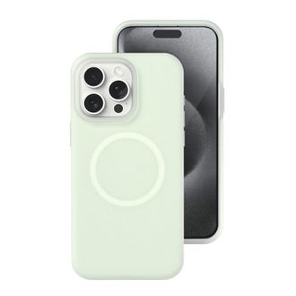 Чехол Neon Silicone Case MagSafe (iPhone 16 Pro Max – Mint) - фото 1