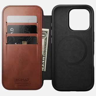 Чохол Nomad Modern Leather Case Folio Olde Dublin Horween for iPhone 16 Pro (NM01398585) - фото 3
