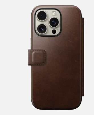 Чохол Nomad Modern Leather Case Folio Rustic Brown Horween for iPhone 16 Pro (NM01676485) - фото 2 Чохол Nomad Modern Leather Case Folio Rustic Brown Horween for iPhone 16 Pro (NM01676485) - фото 2