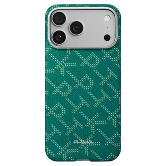 Чехол Pitaka Ultra-Slim Case Monogram Green/Gold for iPhone 17 Pro Max (KI1701PTKP) - фото 1 Чехол Pitaka Ultra-Slim Case Monogram Green/Gold for iPhone 17 Pro Max (KI1701PTKP) - фото 1