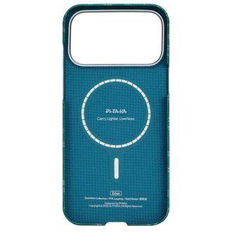 Чехол Pitaka Ultra-Slim Case Monogram Green/Gold for iPhone 17 Pro Max (KI1701PTKP) - фото 3 Чехол Pitaka Ultra-Slim Case Monogram Green/Gold for iPhone 17 Pro Max (KI1701PTKP) - фото 3