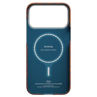 Чехол Pitaka Edge Ultra-Slim Monogram Blue/Orange for iPhone 17 Pro (KI1703PTK) - фото 3