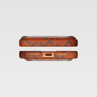 Чехол Pitaka Edge Ultra-Slim Monogram Blue/Orange for iPhone 17 Pro (KI1703PTK) - фото 4