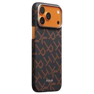 Чехол Pitaka Edge Ultra-Slim Case Monogram Black/Orange for iPhone 17 Pro Max (KI1704PTKP) - фото 2