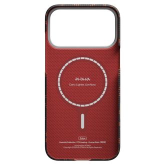 Чехол Pitaka Edge Ultra-Slim Case Monogram Black/Orange for iPhone 17 Pro Max (KI1704PTKP) - фото 3