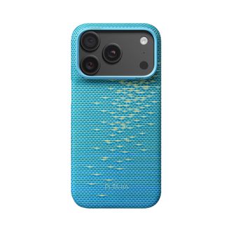 Чехол Pitaka Edge Ultra-Slim Glints of Gold Lucid Blue for iPhone 18 Pro/17 Pro (KI1812P) - фото 2