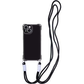 Чехол TPU CrossBody with straps для Apple iPhone 15 (6.1") (Black) - фото 1 Чехол TPU CrossBody with straps для Apple iPhone 15 (6.1") (Black) - фото 1