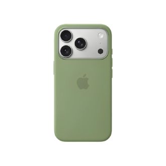 Чехол Silicone Case with MagSafe + Button iPhone 17 Pro Max Light Moss - фото 1