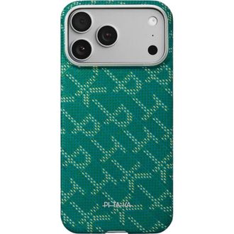 Чохол Pitaka Ultra-Slim Case Monogram Green/Gold for iPhone 17 Pro (KI1701PTK) - фото 1 Чохол Pitaka Ultra-Slim Case Monogram Green/Gold for iPhone 17 Pro (KI1701PTK) - фото 1