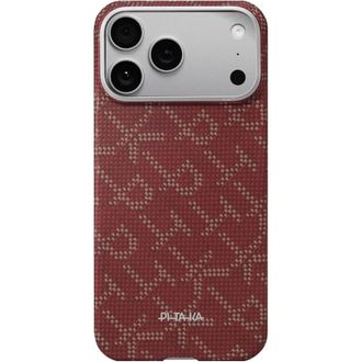 Чехол Pitaka Ultra-Slim Case Monogram Red/Gold for iPhone 17 Pro (KI1702PTK) - фото 1