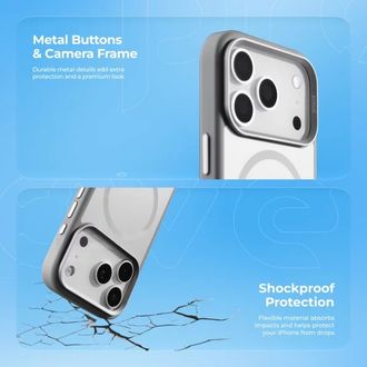 Чехол Proove Sapphire Case with Magnetic Ring iPhone 17 Pro (natural titanium) (PCSAIP17P027) - фото 3