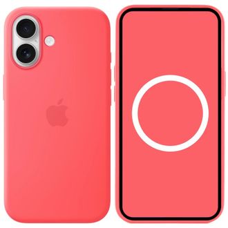 Чохол Silicone Case with MagSafe + Button iPhone 17 Bright Guava - фото 2