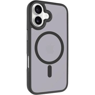 Чехол TPU+PC Metal Buttons with MagSafe iPhone 17 (6.3") (Черный / Black) - фото 2 Чехол TPU+PC Metal Buttons with MagSafe iPhone 17 (6.3") (Черный / Black) - фото 2