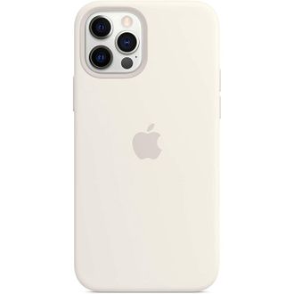 Чехол Silicone Case with magsafe iPhone 12/12Pro White - фото 1