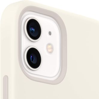 Чехол Silicone Case with magsafe iPhone 12/12Pro White - фото 3