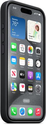 Чехол FineWoven Case with MagSafe iPhone 15 Pro Black - фото 2