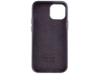 Чохол Leather Case with MagSafe iPhone 15 Plus Black - фото 2