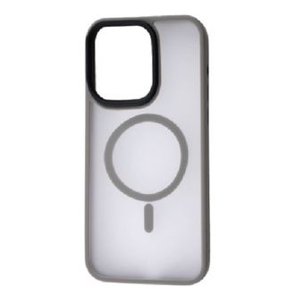 Чехол Matte Case with MagSafe iPhone 15 Pro (with packing) - Gray - фото 1 Чехол Matte Case with MagSafe iPhone 15 Pro (with packing) - Gray - фото 1