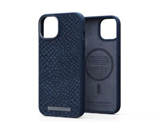 Чехол Njord Salmon Leather MagSafe Case Blue for iPhone 14 (NA41SL01) - фото 1 Чехол Njord Salmon Leather MagSafe Case Blue for iPhone 14 (NA41SL01) - фото 1