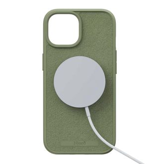 Чохол Njord Suede MagSafe Case Olive for iPhone 15 (NA51SU06) - фото 2 Чохол Njord Suede MagSafe Case Olive for iPhone 15 (NA51SU06) - фото 2