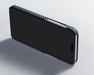 Чохол Pitaka MagEZ Case 4 Twill 1500D Black/Blue for iPhone 15 (KI1508) - фото 3