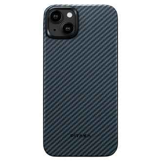Чохол Pitaka MagEZ Case 4 Twill 1500D Black/Blue for iPhone 15 (KI1508) - фото 1