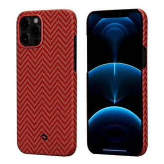 Чохол Pitaka MagEZ Case Herringbone Red/Orange for iPhone 12 Pro - KI1207P - фото 1