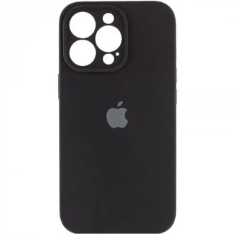 Чехол Silicone Case Full Camera для iPhone 14 Pro Max Black + стекло в подарок! - фото 1