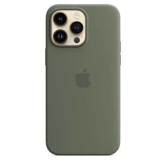 Чохол Silicone Case with Animation & MagSafe 14 Pro Max Oliv - фото 3