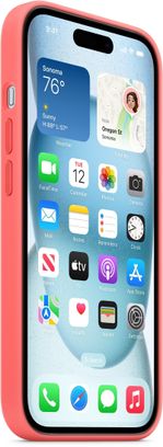 Чехол Silicone Case with MagSafe iPhone 15 Guava - фото 2