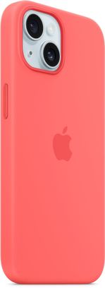 Чехол Silicone Case with MagSafe iPhone 15 Guava - фото 3