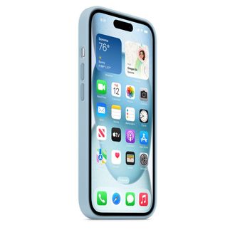 Чохол Silicone Case with MagSafe iPhone 15 Light Blue - фото 3