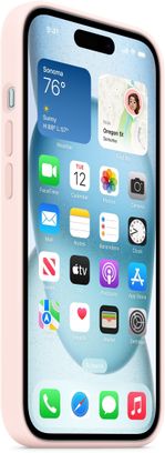Чехол Silicone Case with MagSafe iPhone 15 Light pink - фото 2