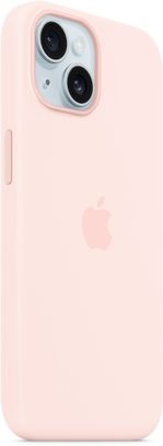 Чехол Silicone Case with MagSafe iPhone 15 Light pink - фото 3