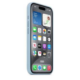Чехол Silicone Case with MagSafe iPhone 15 Pro Light Blue - фото 3