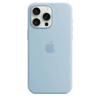 Чехол Silicone Case with MagSafe iPhone 15 Pro Max Light Blue - фото 1