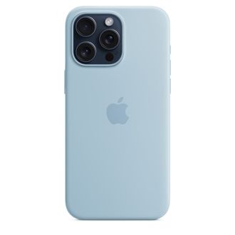 Чехол Silicone Case with MagSafe iPhone 15 Pro Max Light Blue - фото 3