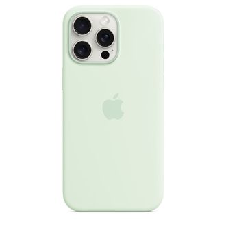 Чохол Silicone Case with MagSafe iPhone 15 Pro Max Soft Mint - фото 1